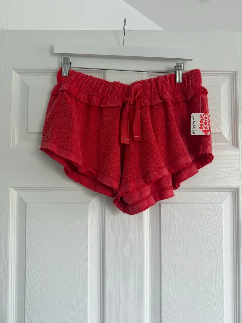 Free people High Tide Terry Shorts - grapefruit new size small - Picture 3 of 4
